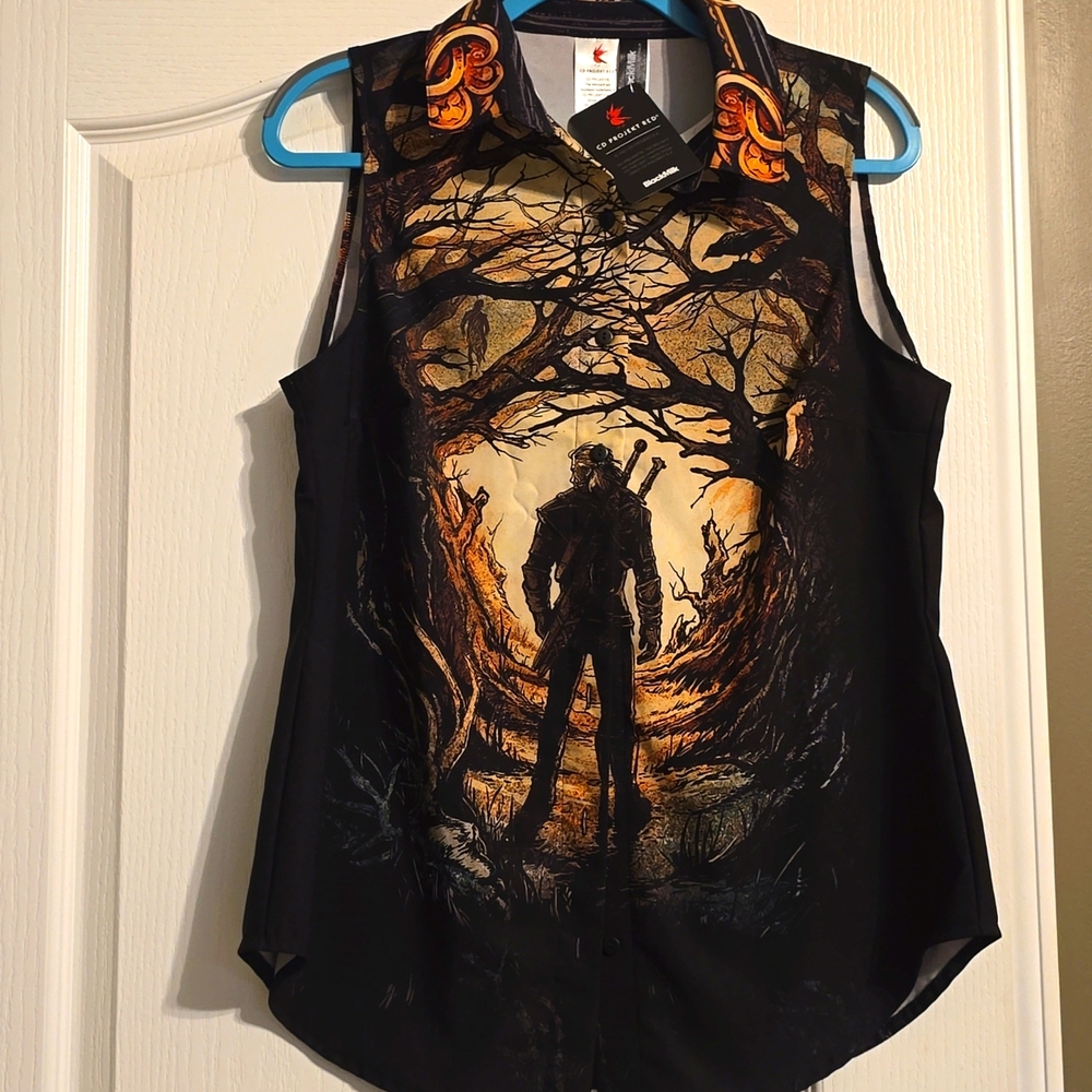NWT Blackmilk The Witcher Geralt button Down Top